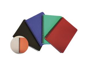 Kaustik spiraalköites A6 SMLT ruuduline kartongkaaned värvivalik 96 lehte