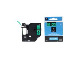 kleepkirjalint Dymo A45019 12mm must/rohelisel analoog