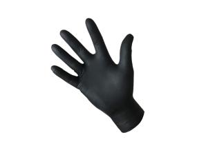 Kummikindadnitriilkindad puudrita BaltLine M mustad 100tk