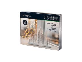 Candlestick PRIME LIGHT 33LED silver-twisted 1pc