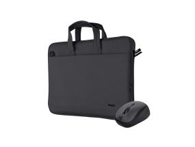 NB CASE BOLOGNA 16" +MOUSE SET/BLACK 24988 TRUST