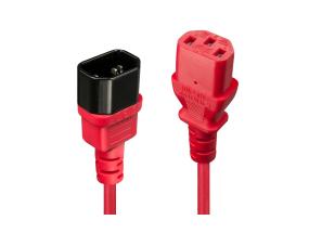 CABLE POWER IEC EXTENSION 0.5M/RED 30476 LINDY