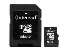 MEMORY MICRO SDHC 16GB C10/W/ADAPTER 3413470 INTENSO
