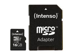 MEMORY MICRO SDHC 16GB UHS-I/W/ADAPTER 3423470 INTENSO