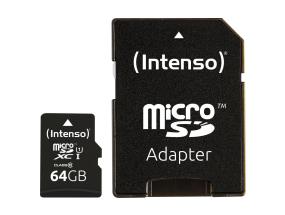 MEMORY MICRO SDXC 64GB UHS-I/W/ADAPTER 3423490 INTENSO