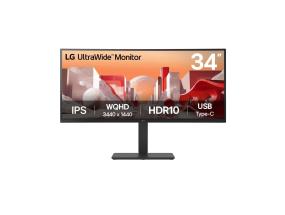 LCD Monitor LG 34 " 3440 x 1440 pixels Wide Quad HD Native aspect ratio 21:9 LCD Curved 34BA75QE-B