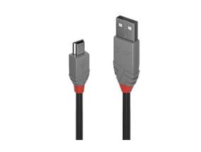 CABLE USB2 A TO MINI-B 5M/ANTHRA 36725 LINDY