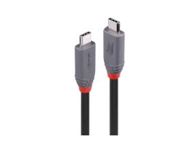 CABLE USB4 240W TYPE C 0.8M/40GBPS ANTHRA LINE 36956 LINDY