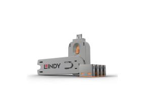 USB PORT BLOCKER 4PACK/ORANGE 40453 LINDY