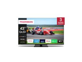 TV Set THOMSON 43" 4K/Smart QLED 3840x2160 Wireless LAN Bluetooth Google TV Black 43QG7C14
