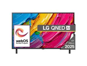 TV Set LG 75" 4K/Smart 3840x2160 Wireless LAN Bluetooth webOS Black 75QNED80A3A