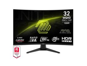 LCD Monitor MSI MAG 325CQF 31.5" Gaming/Curved Panel VA 2560x1440 16:9 180Hz 0.5 ms MAG325CQF