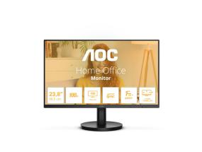 LCD Monitor AOC 24" Panel VA 1920x1080 16:9 100 Hz Matte 1 ms Speakers Tilt Colour Black 24B3HMA2