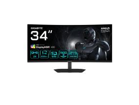 LCD Monitor GIGABYTE 34 " 3440 x 1440 pixels UltraWide Quad HD Native aspect ratio 21:9 LED Curved…
