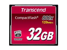 MEMORY COMPACT FLASH 32GB/800X TS32GCF800 TRANSCEND