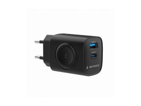 CHARGER USB 2IN1 20W 2PORT/TA-UC-PDQCW20-01-BK GEMBIRD
