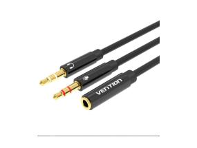 CABLE AUDIO 2X3.5MM TO 3.5MM/0.3M BBTBY VENTION