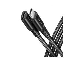CABLE USB-C EXTENSION 0.5M/BLACK BUCM32-CF05AB AXAGON