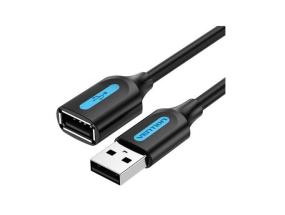 CABLE USB2.0 MALE TO FEMALE/1M BLACK CBIBF VENTION