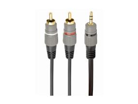 CABLE AUDIO 3.5MM TO 2RCA 2.5M/GOLD CCA-352-2.5M GEMBIRD