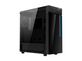 Case GIGABYTE C200 GLASS MidiTower Not included ATX MicroATX MiniITX Colour Black GB-C200G