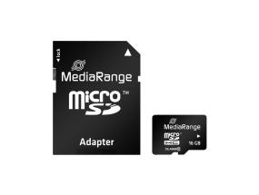 MEMORY MICRO SDHC 16GB C10/W/ADAPTER MR958 MEDIARANGE
