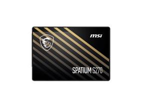 SSD MSI SPATIUM S270 960GB SATA 3D NAND Write speed 450 MBytes/sec Read speed 500 MBytes/sec 2,5"...