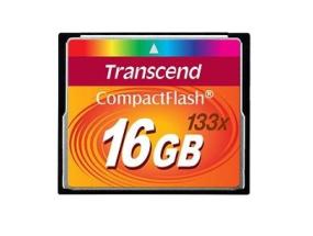 MEMORY COMPACT FLASH 16GB/133X TS16GCF133 TRANSCEND