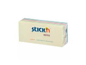 Märkmepaber 38x51mm StickN 12x100lehte erinevad värvid