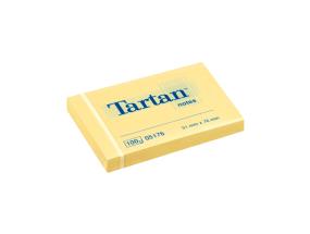Märkmepaber 51x76mm TARTAN kollane 12x100 lehte