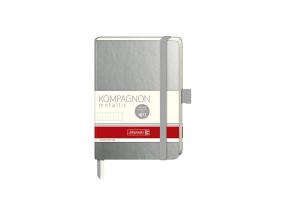 Märkmik A6 Kompagnon Metallic täpisisu kummikinnitus 96 lehte hõbedane
