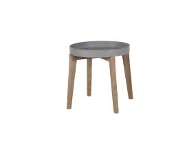 Abilaud SANDSTONE D61xH50cm, pruunikas komposiitkivi, puidust jalad