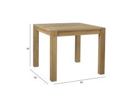 Söögilaud CHICAGO NEW 90x90xH76cm, MDF tammespooniga