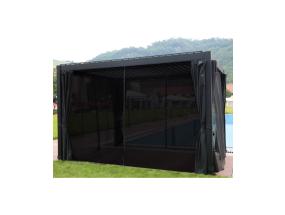 Varikatus MIRADOR 3x4xH2,5m textilene seintega, tumehall