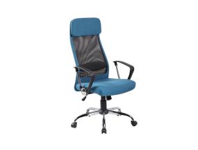 Töötool DARLA, 62x63xH116-126cm, sinine, polüesterkangas, metall