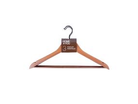 Riidepuud 3tk/komplektis, 45x22x1cm, puit, tumepruun