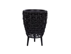 Lillepott WICKER 28x28xH42cm, must