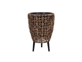 Lillepott WICKER 28x28xH42cm, pruun