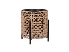 Lillepott WICKER alusega 39x39xH42cm, helepruun