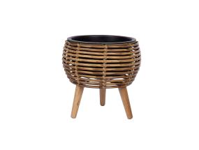 Lillepott WICKER 28x28xH28cm, helepruun