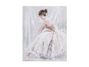 Õlimaal 80x100cm, naine valges kleidis