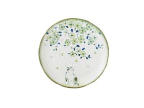 Taldrik HIDAMARI D21,6xH2,5cm kass ja kirsiõied