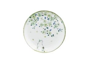 Taldrik HIDAMARI D24,5xH3cm kass ja kirsiõied