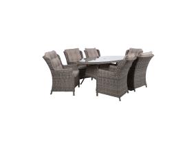 Aiamööblikomplekt TRENTO laud ja 6 tooli