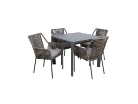 Aiamööblikomplekt CARVES laud ja 4 tooli 21180