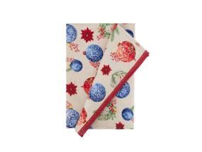 Linik CHRISTMAS NEW 43x116cm, jõuluehted, 50% puuvill, 50% polüester, kangas 576