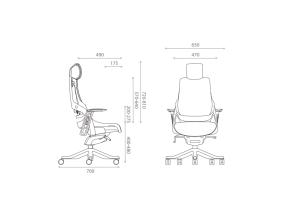 Arvutitool/kontoritool WAU 70x70xH112-129cm, hall/valge korpus