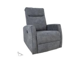 Tugitool EDDY manuaalne recliner, pöörlev ja kiikuv, hall