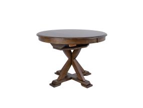 Söögilaud JAMES D106+46xH76cm, rustik tamm