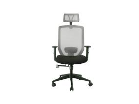 Töötool JOY 64x64xH115-125cm, must/hall